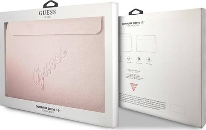 Mbrojtëse për laptop Guess Sleeve 13", rozë