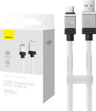 Kabllo karikues Baseus Power and Data, USB në USB Type C, 100W, 1m, e bardhë