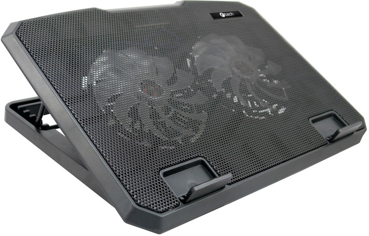 Mbajtëse ftohëse C-TECH CLP-140, 15,6", 2x 140mm, 2x USB, e kaltër 