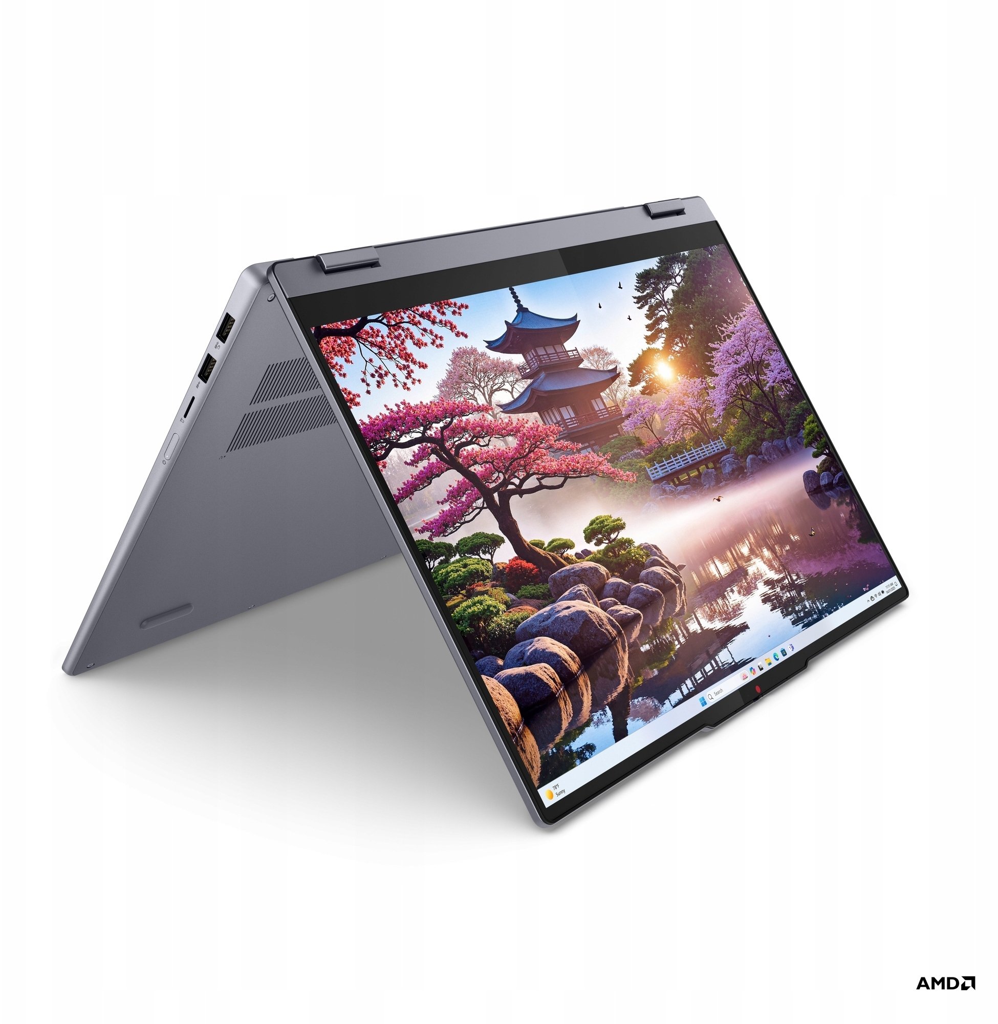Laptop 2 në 1 Lenovo IdeaPad 5 16AKP10, 16" Touch IPS WUXGA, AMD Ryzen AI 7, 16GB RAM, gri Luna