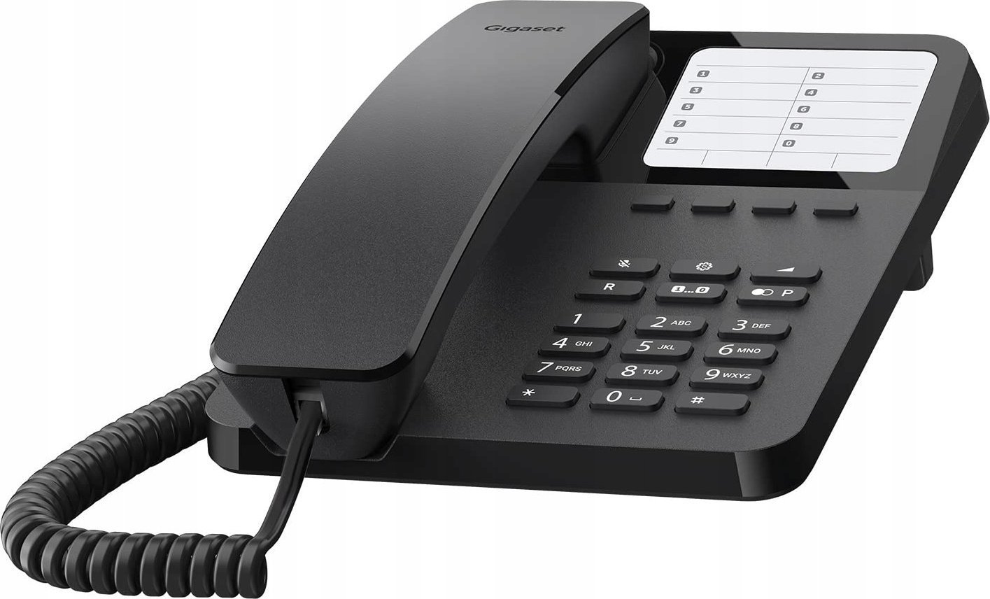 Telefoni fiks Gigaset DESK 400, analog, me kabëll, i zi