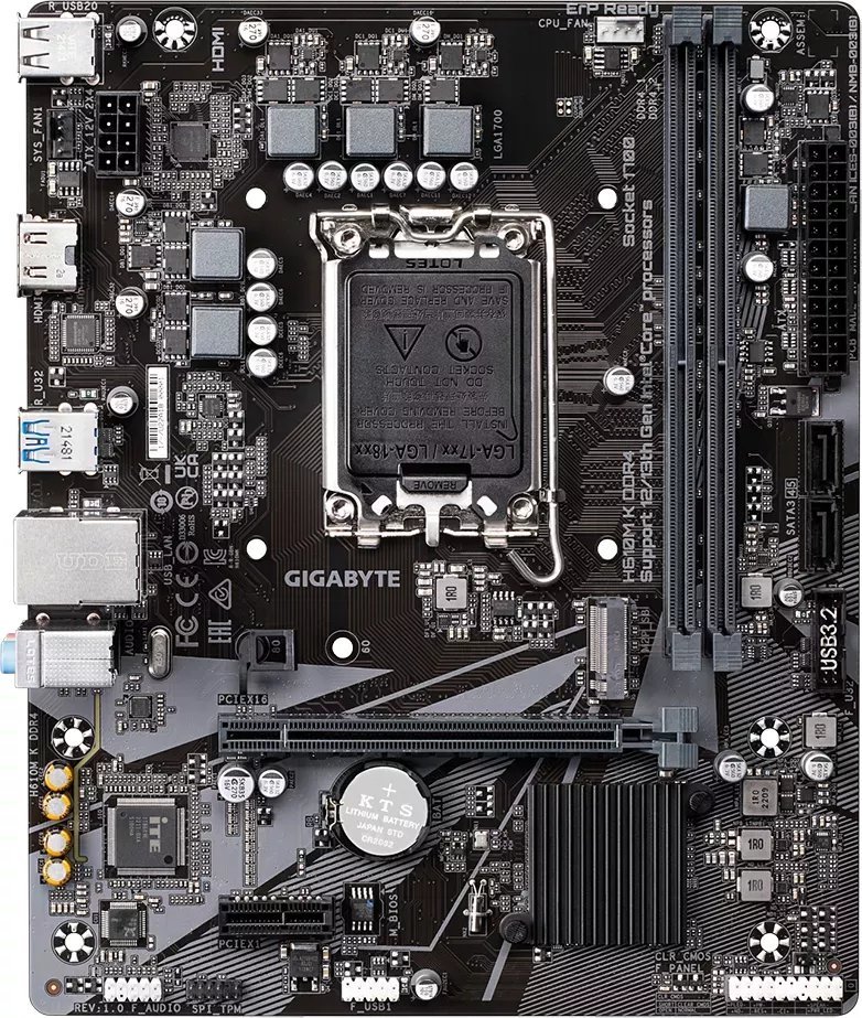 Pllakë amë Gigabyte H610M K DDR4