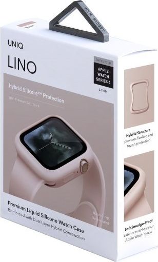 Mbulesë Uniq Lino për Apple Watch Series 5 4 44mm, silikon, rozë