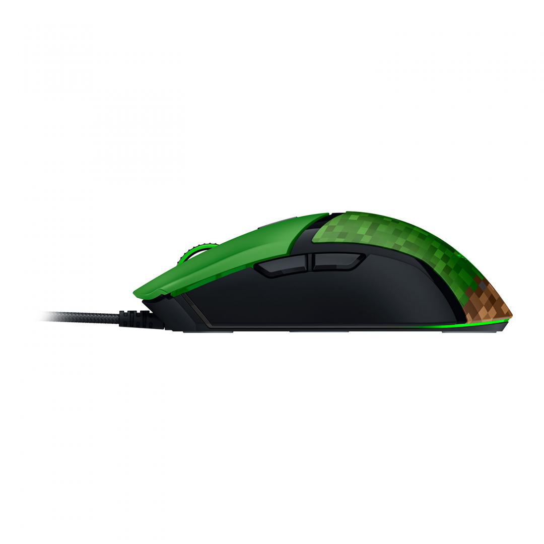 Maus gaming Razer Cobra Minecraft Edition, 58g, optik, me dritë RGB