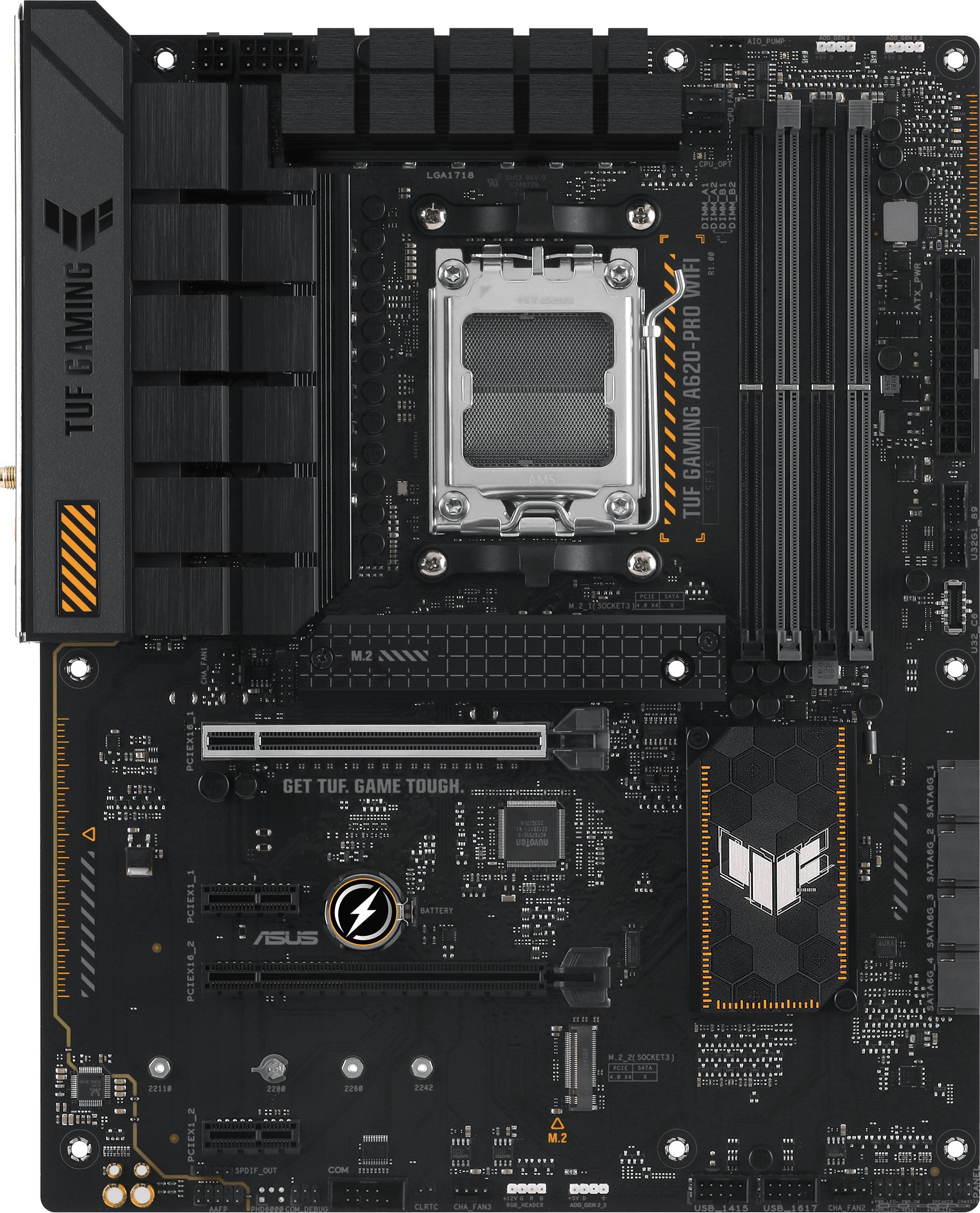 Pllakë amë Asus TUF Gaming A620 PRO WIFI, DDR5, Wi Fi 6, e zezë