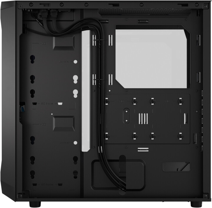 Kasë kompjuteri Fractal Design Focus 2 RGB Black TG Clear Tint