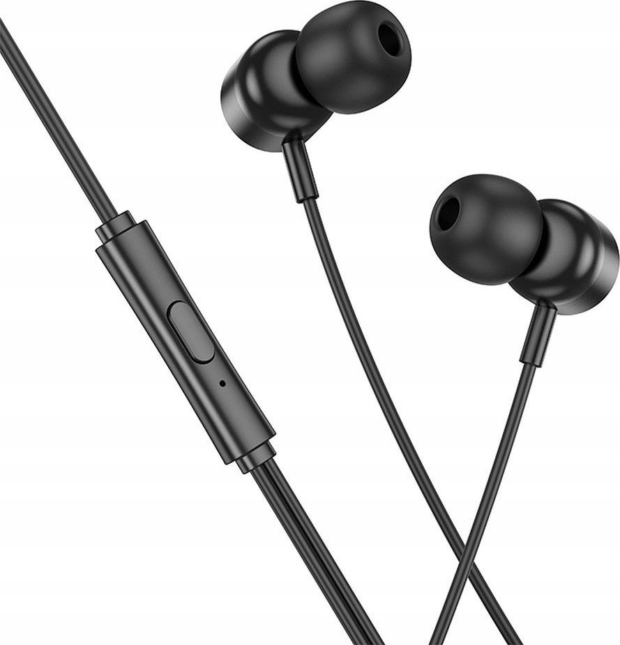 Kufje me kabllo Hoco M122 Power Metal, USB C, me mikrofon, të zeza