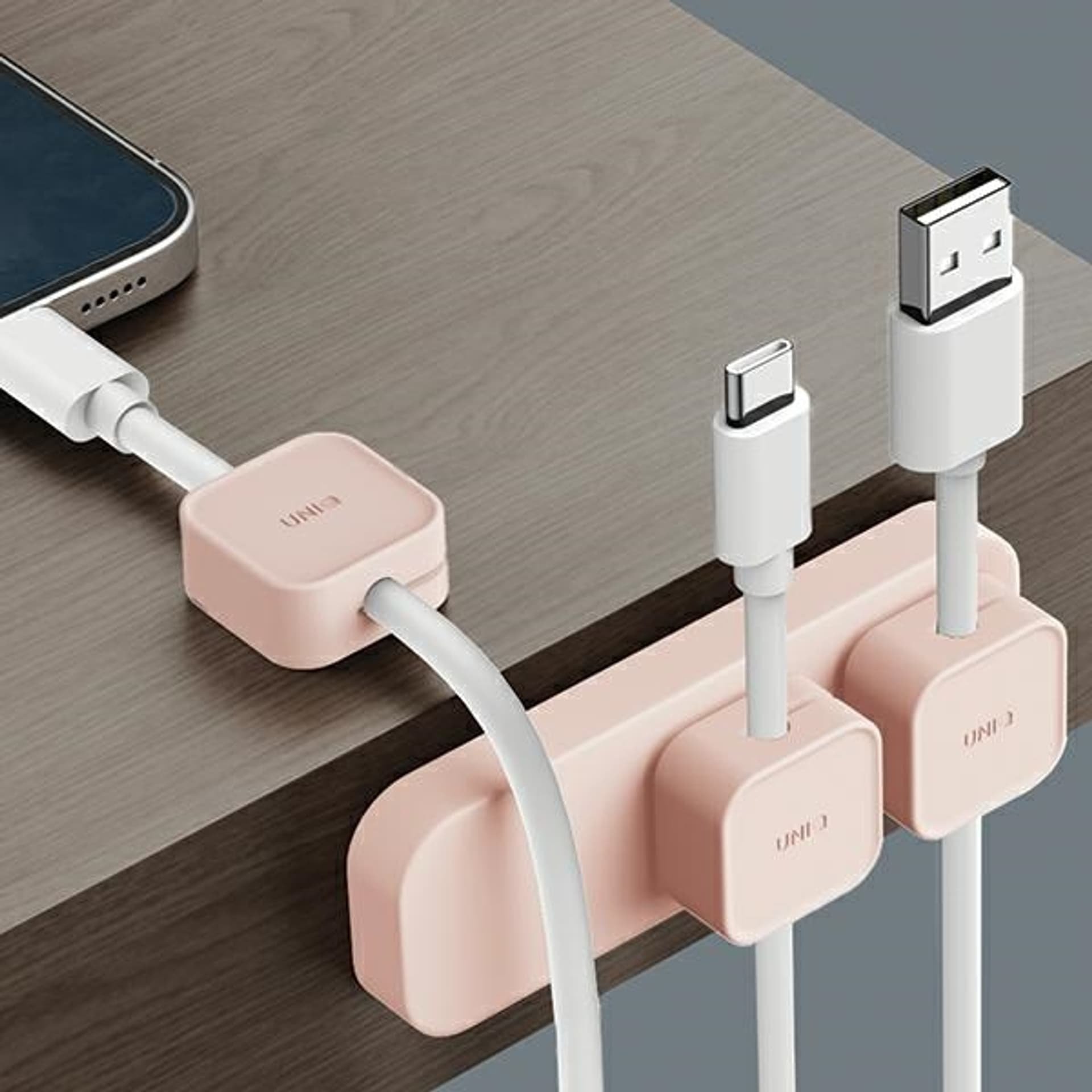 Organizues kabllosh Uniq Pod Mag, magnetik me bazë, rozë blush