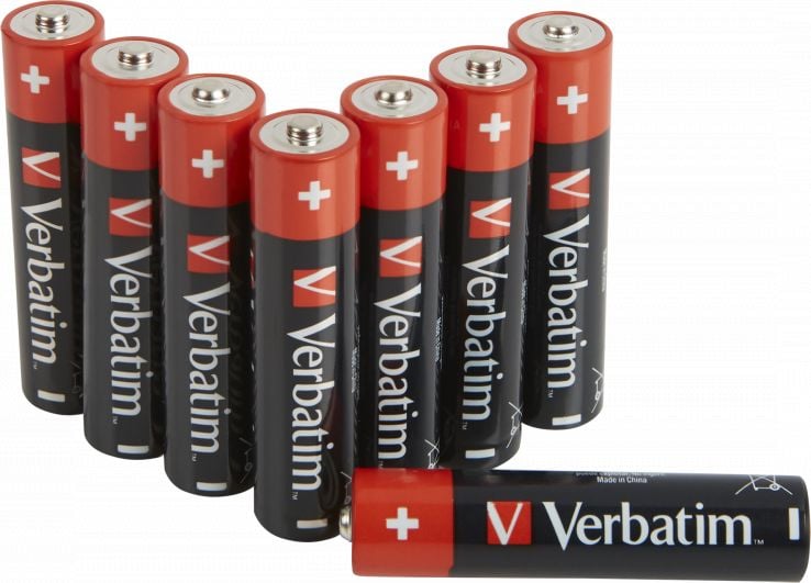 Bateri alkaline Verbatim AAA R03, 1.5V, 8 copë