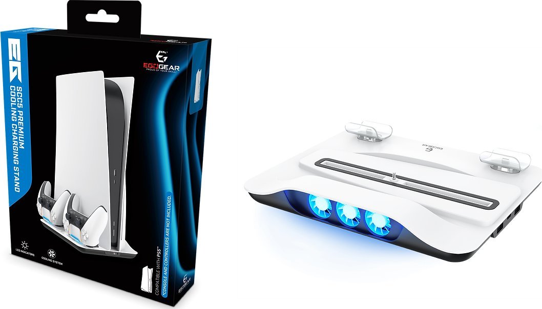 Stacion karikimi EgoGear SCC5 P5 WH, për gamepad, i bardhë
