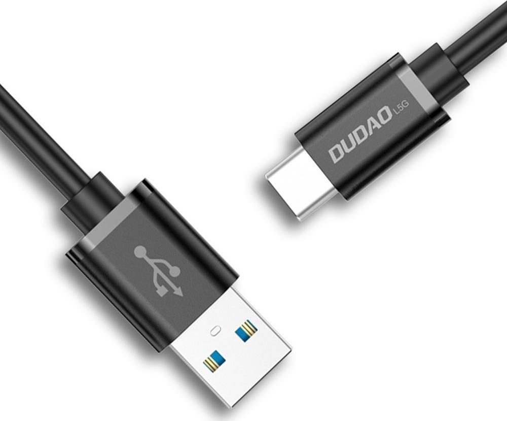 Kabllo Dudao USB-A - USB-C, 1m, e zezë