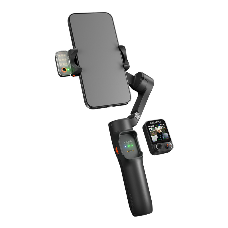 Gimbal për smartphone Hohem iSteady V3 Ultra, me telekomandë, me dritë LED, i zi