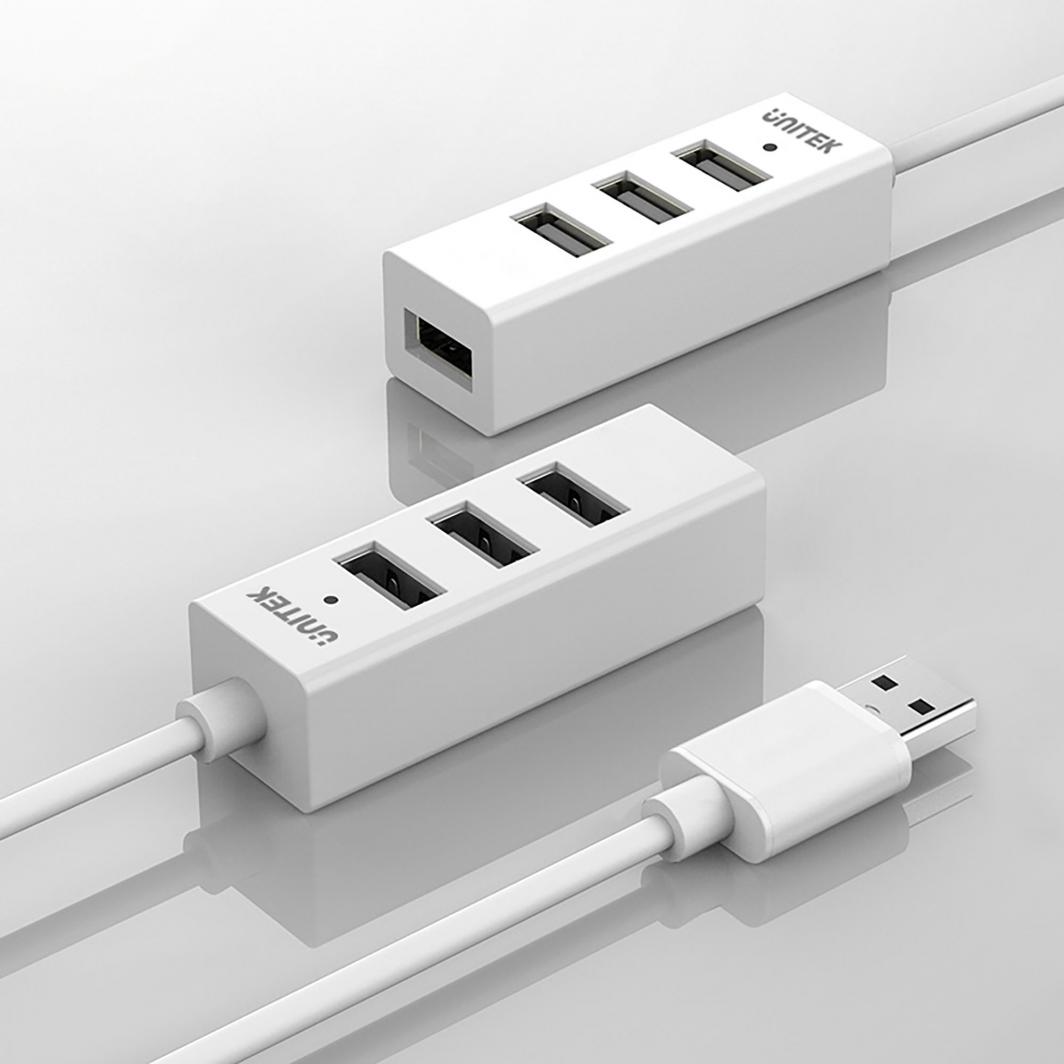 Shpërndarës USB Unitek Y-2146 4x USB 2.0 mini e bardhë