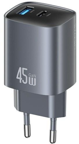 Karikues muri Usams CC290 T66, 45W GaN, 1xUSB A 1xUSB C, tarnish