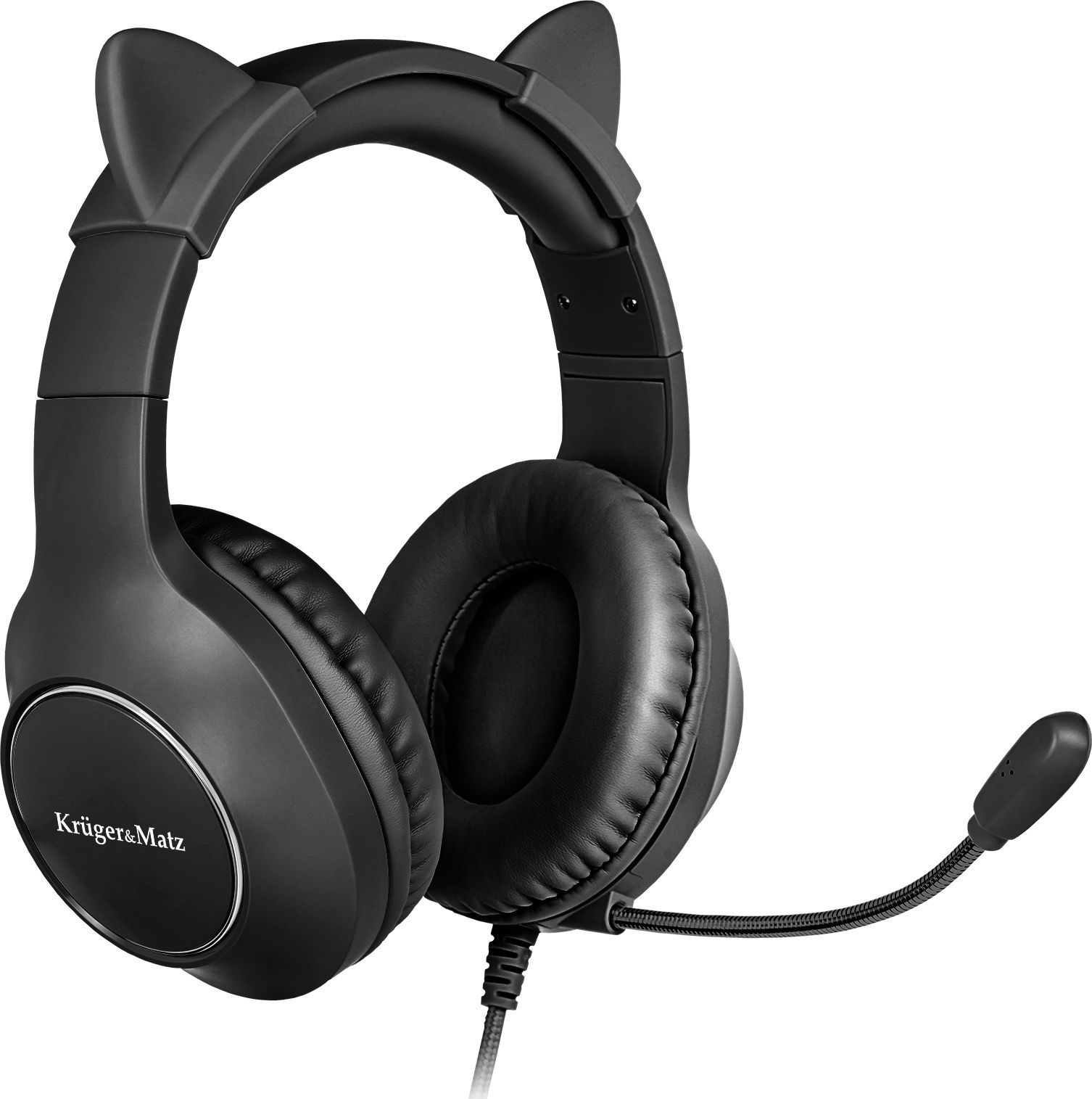 Kufje gaming për fëmijë Kruger&amp;Matz KM0659, me mikrofon, me kabllo 2.2m, të zeza