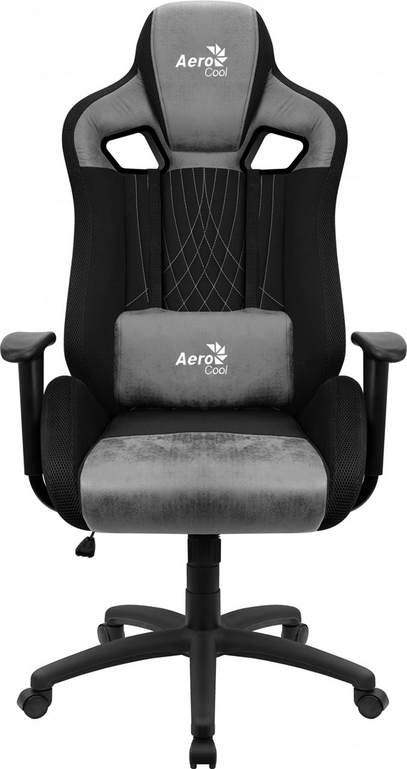 Karrige lojërash AeroCool EARL AeroSuede, 150 kg, e zezë/e hirtë