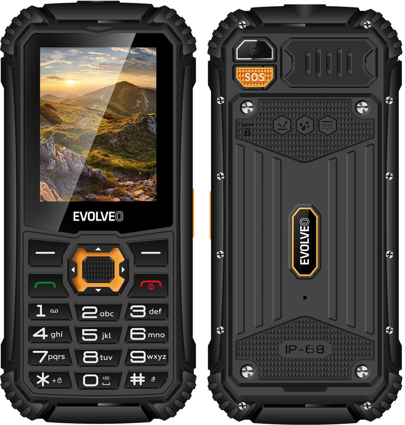 Telefoni Evolveo StrongPhone Q1, 2.4", IP68, portokalli