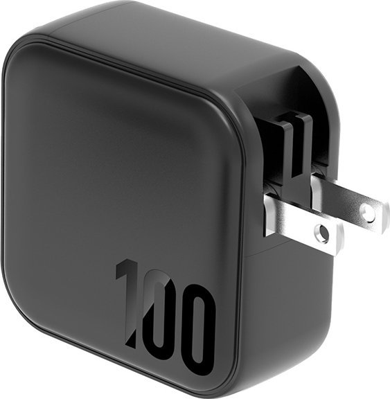 Karikues rrjeti Energea Travelite GaN100, 100W, 3x USB-C 1x USB, PD PPS QC 3.0, i zi