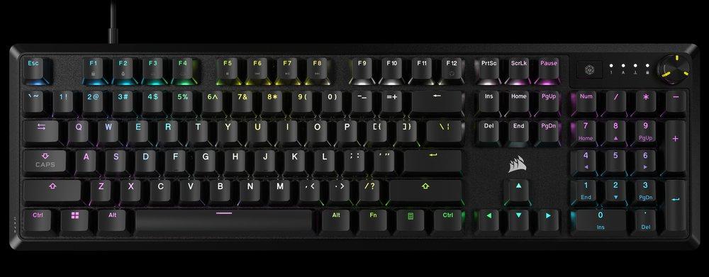 Tastierë gaming Corsair K70 Core TKL, mekanike lineare, RGB, me kabllo, e zezë