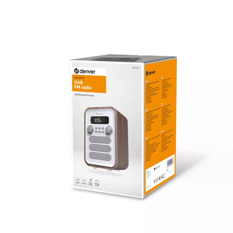 Radio Denver FM me Bluetooth DAB-48 e bardhë