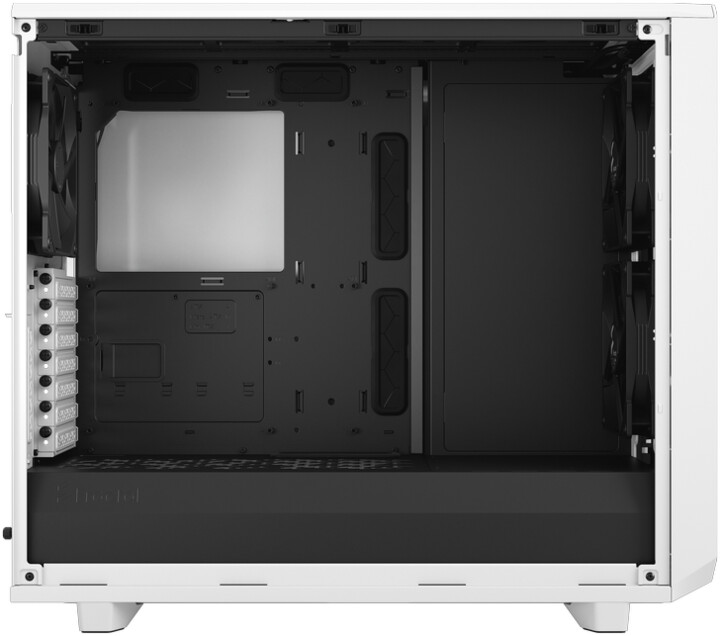 Kasë kompjuteri Fractal Design Meshify 2, me panel anësor transparent, e bardhë / zezë