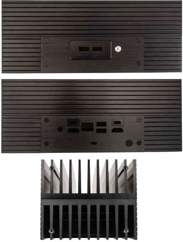Куќиште за компјутер Akasa Turing TN A-NUC68-M1B, за Intel NUC 11, пасивно ладење, алуминиум, црна