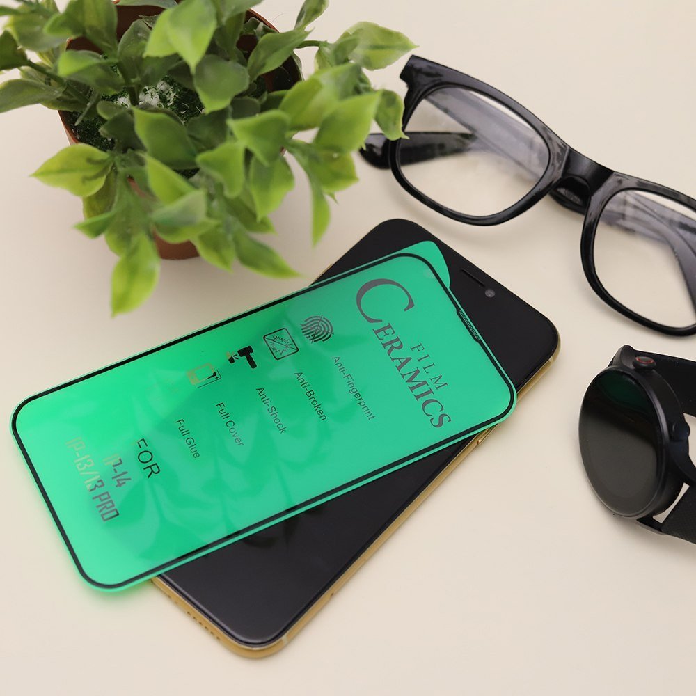 Stakllo mbrojtëse 9D Ceramic për Xiaomi 14T 14T Pro, 0.33mm, me kornizë të zezë
