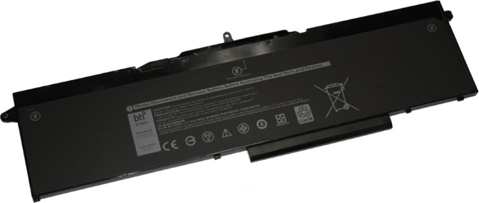 Bateri laptopi BTI 1FXDH, 97Wh, 6 cell, e zezë