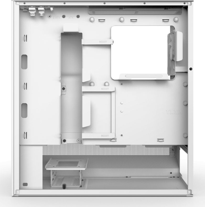 Kutia PC NZXT H5 Flow RGB, Mid Tower, xham i temperuar, e bardhë