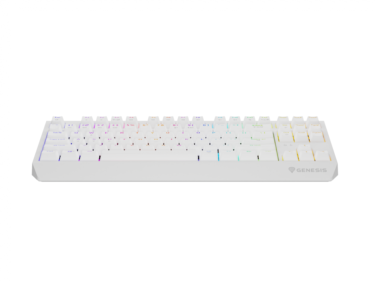 Tastierë wireless mekanike Genesis Thor 230 TKL, RGB, Outemu Red, e bardhë