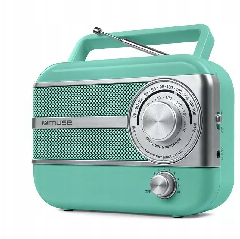 Radio portative Muse M-056AG, FM AM, me AUX, jeshile