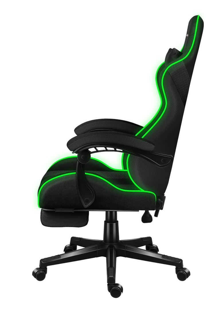 Karrige lojërash HUZARO Force 4.7, RGB Mesh, e zezë