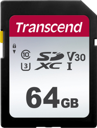 Kartë memorie Transcend 300S SDXC, Class 10 UHS-I/U3 Card (TS64GSDC300S), 64GB 