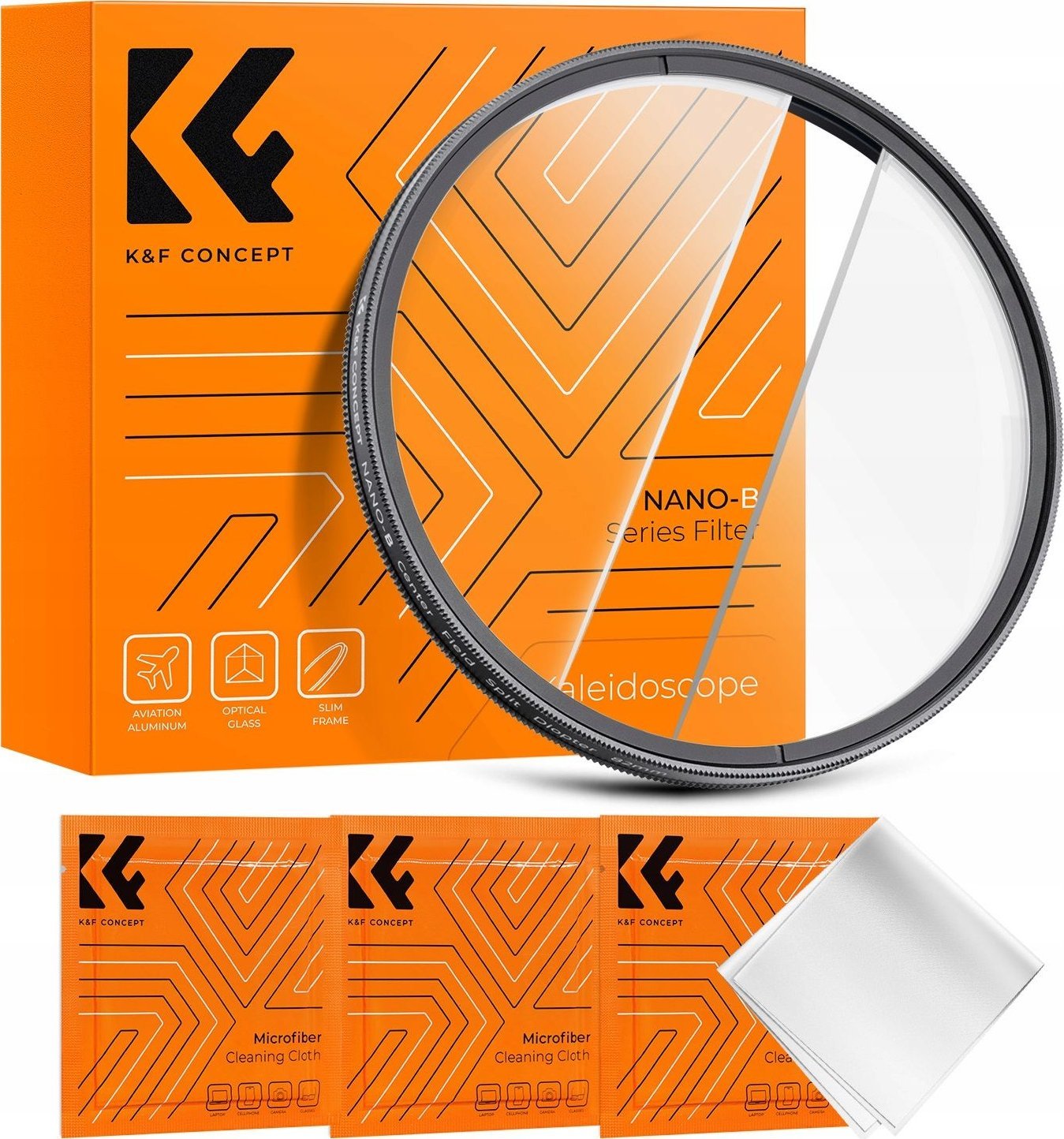 Filter fotografik K&amp;F Concept NANO-B Sharp Strip Center Field Split Diopter, 58mm, i zi