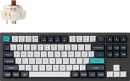 Tastierë mekanike Keychron Q3 Max, wireless, RGB, Gateron Jupiter Brown, karbon e zezë