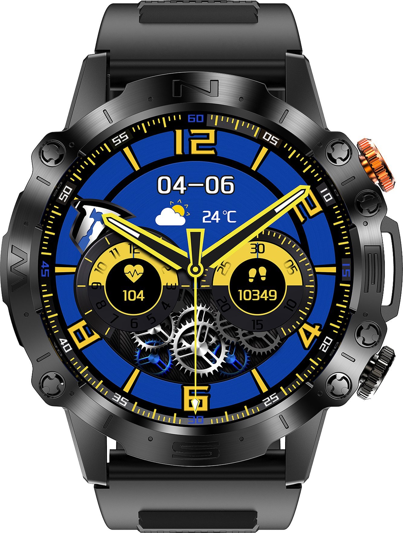 Smartwatch Gravity GT20-6, ekran 1.43" AMOLED, Bluetooth 5.0, green camo