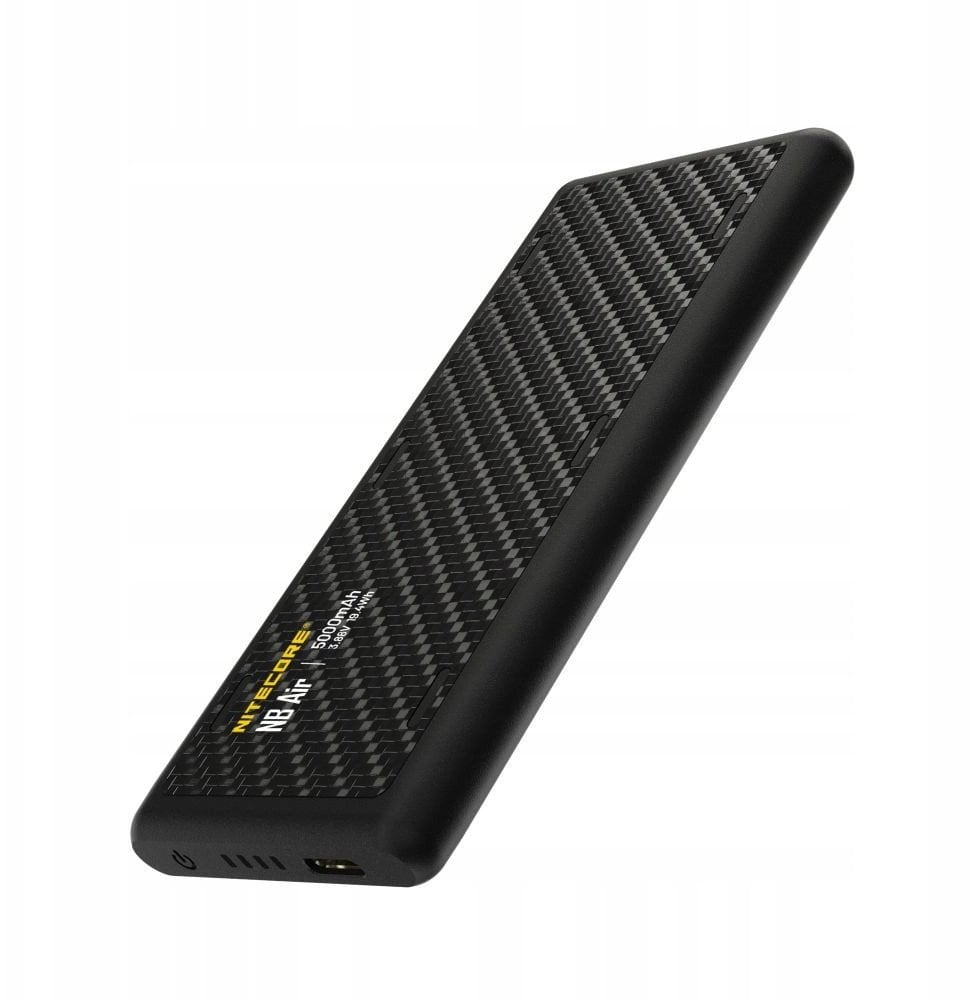Power bank Nitecore NB Air, 5000mAh, PD QC 3.0, IPX7, karbon i zi