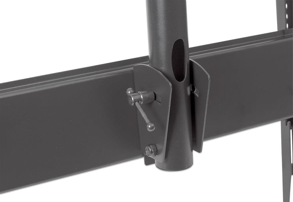 Mbajtëse tavani për TV Manhattan, 37" 75", lartësi e rregullueshme 105 156 cm, VESA 200x200 800x400, e zezë