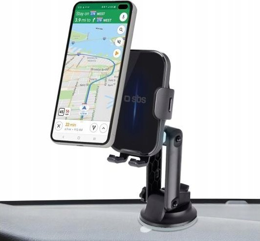 Mbajtëse telefoni për veturë SBS TESUPEXTWIR15W, karikues wireless 15W, e zezë