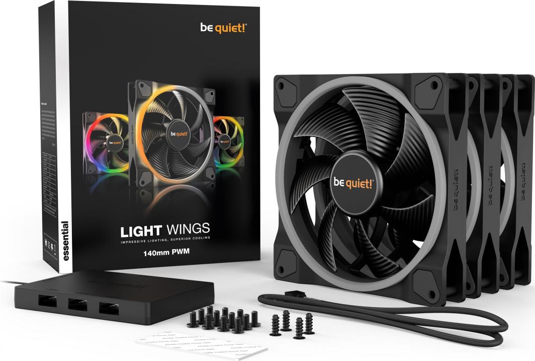 Ventilator Be quiet! Light Wings PWM (BL078), 140 mm, 3 copë