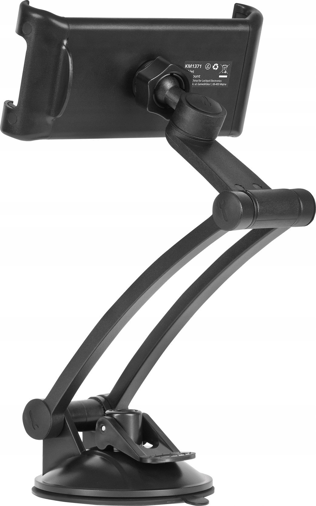 Mbajtëse universale për tablet Kruger&amp;Matz KM1371, krah 24 cm, rrotullim 360°, e zezë