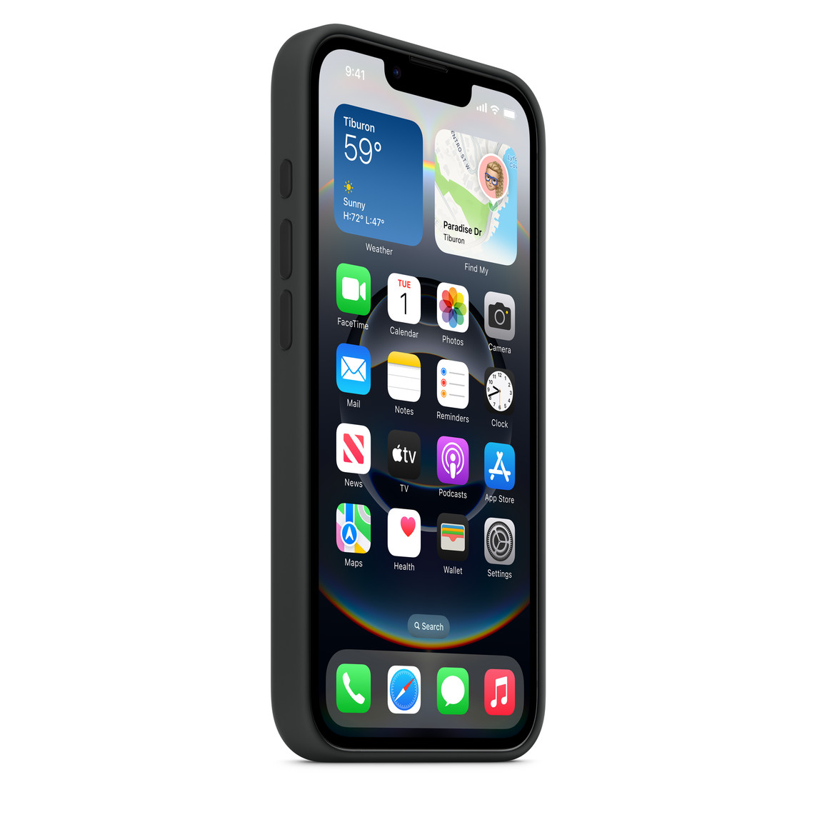 Apple iPhone 16e Silicone Case, Black 3