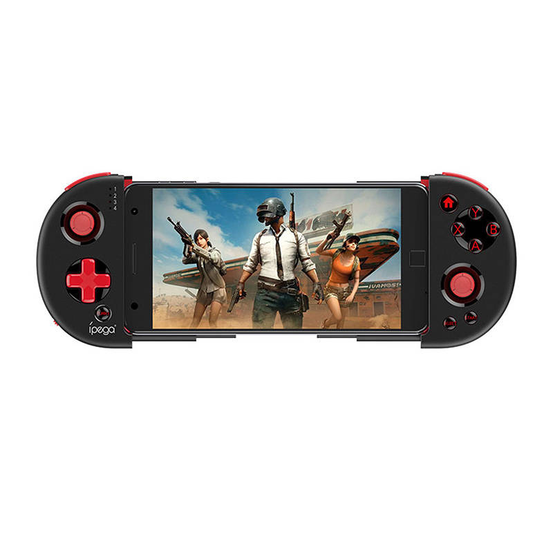 Gamepad Bluetooth Red Knight, për Android iOS Windows, me mbajtës telefoni, i zi e kuqe