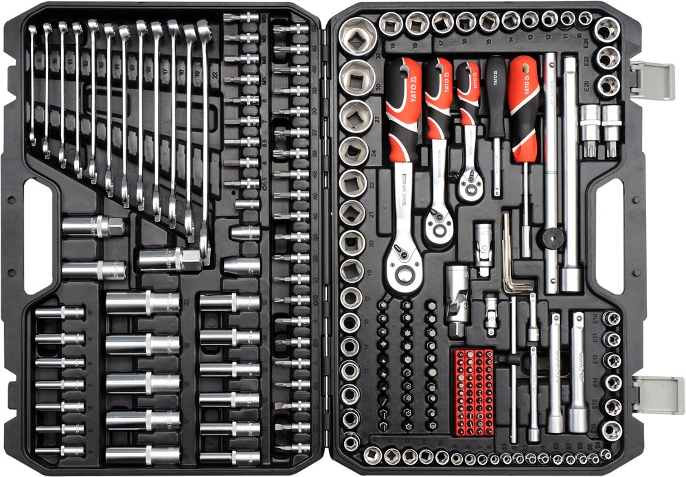Set veglash Yato YT-38841, 216 pjesë, krom vanadium, argjendtë