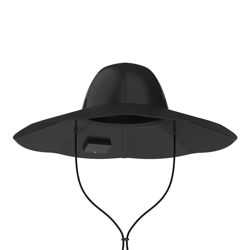 Kapelë dielli EcoFlow Power Hat L XL, karikim diellor USB, IP65, e zezë
