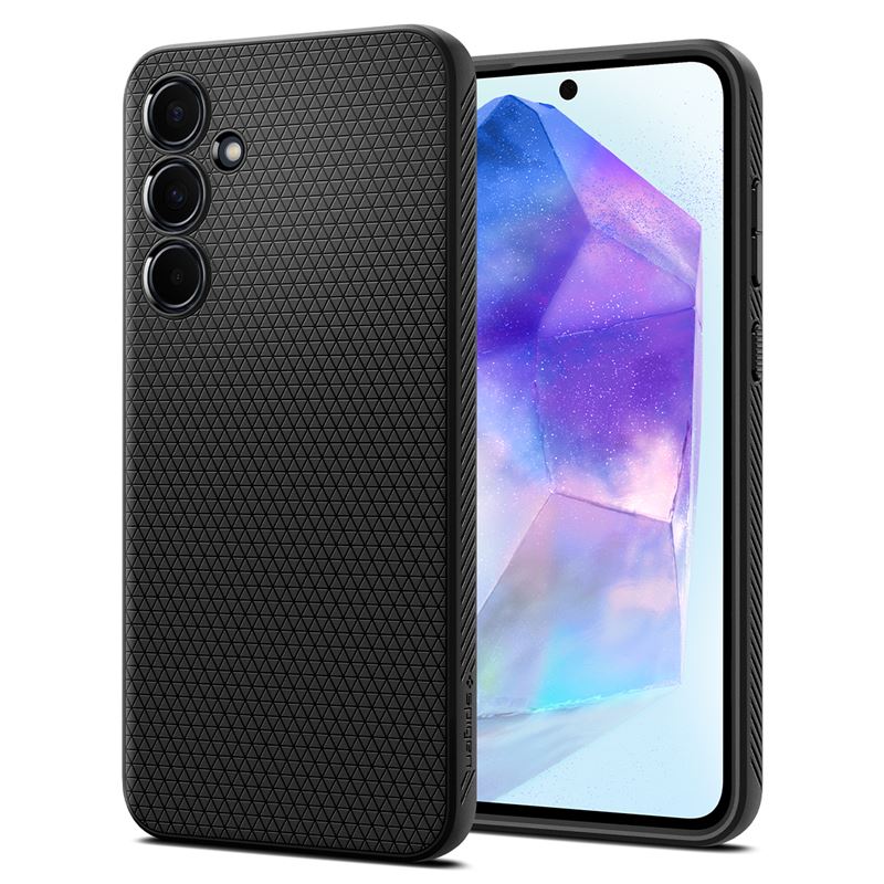Mbrojtëse për celular Samsung Galaxy A55 Spigen Liquid Air, e zezë mat