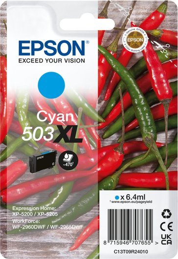 Ngjyrë për printer Epson Ink 503XL Chillies 6.4ml, e kaltër