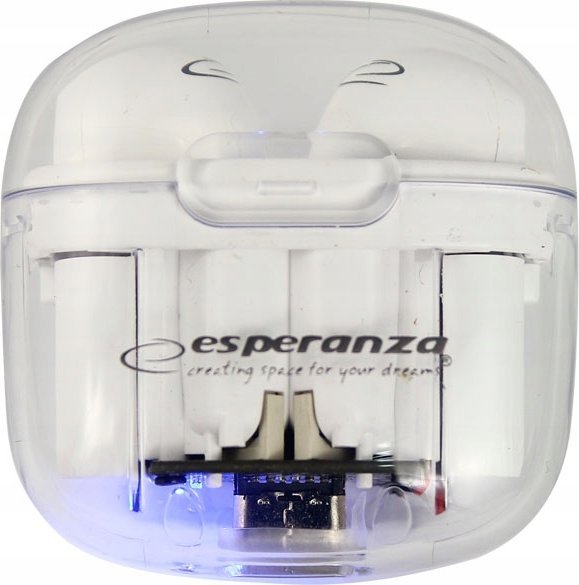 Kufje wireless Esperanza EH237W, Bluetooth 5.3, me prekje, të bardha