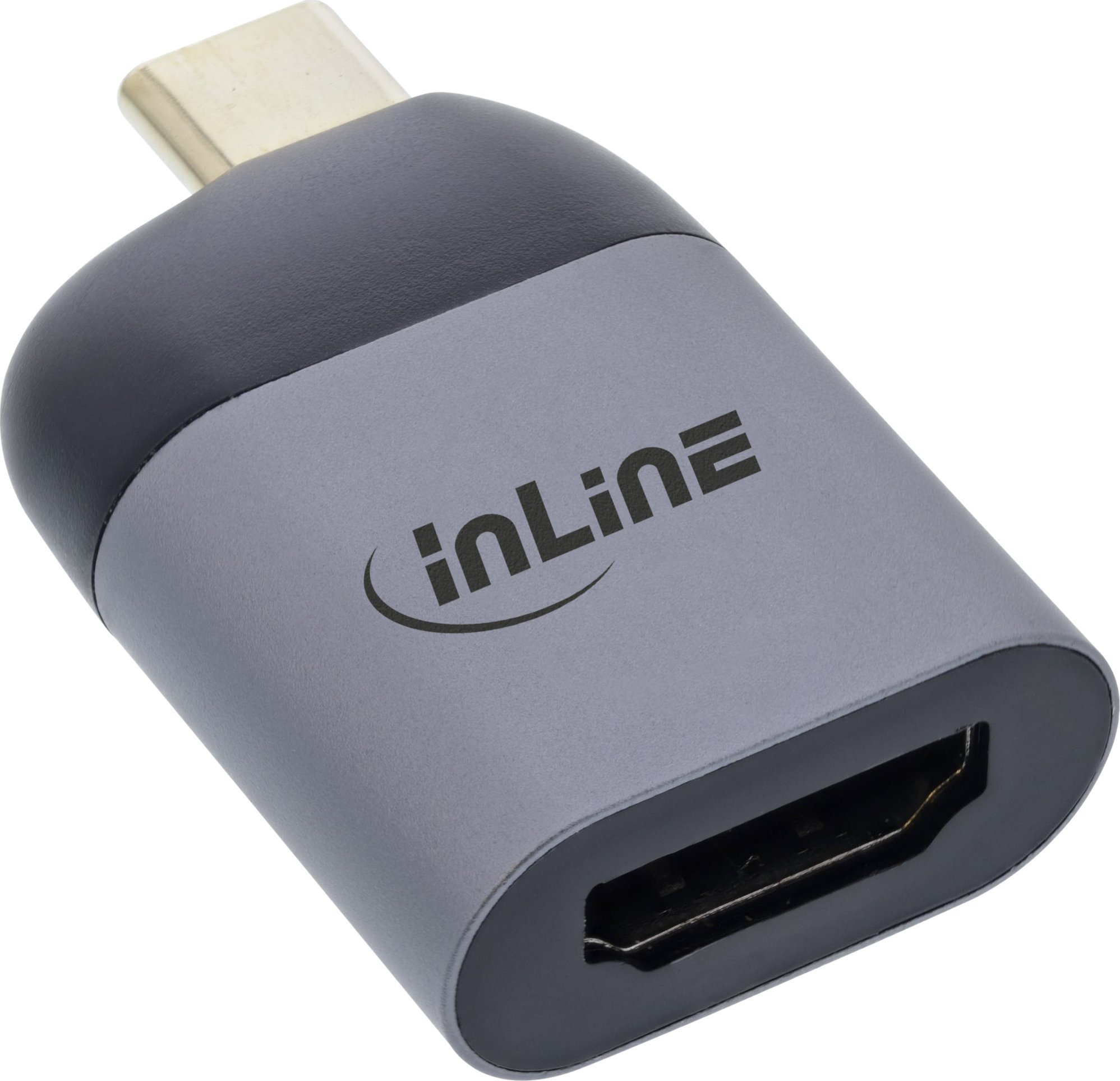 Adapter USB InLine Display Converter, USB Type-C në HDMI, 4K 60Hz, gri