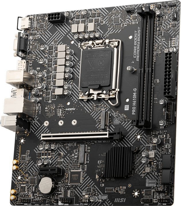 Pllakë amë MSI PRO H610M-G, Intel H610, Socket 1700, 2 slota, Micro ATX